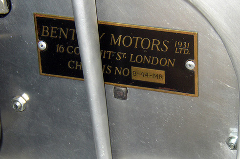 1938 Derby Bentley Carlton Convertible - Chassis #B44MR